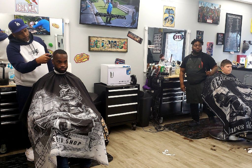 Barbers working at Damon's Cuts